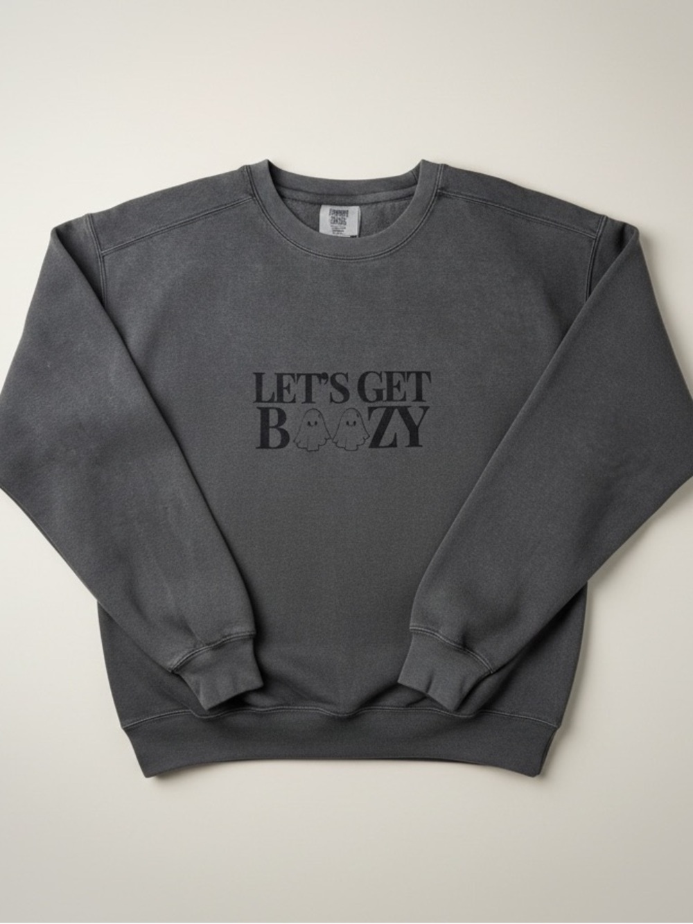 Let’s Get Boozy Embroidered Halloween Sweatshirt Spooky Season Crewneck
